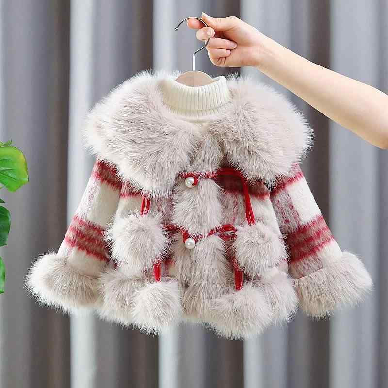 キッズ 女の子 アウター チェック柄 フェイクファー 裏ボア レッド 秋冬 防寒 あったか ジップアップ ..