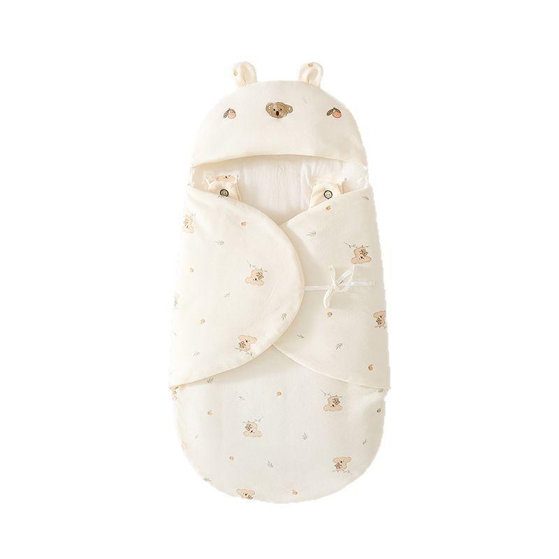 ベビー スリーパー 新生児 赤ちゃん おくるみ 防驚跳 繭型 ファスナー式 薄手 綿 吸湿速乾 刺繡 春秋冬 蹴飛ばし防止 快適 安眠 夜泣き対策
