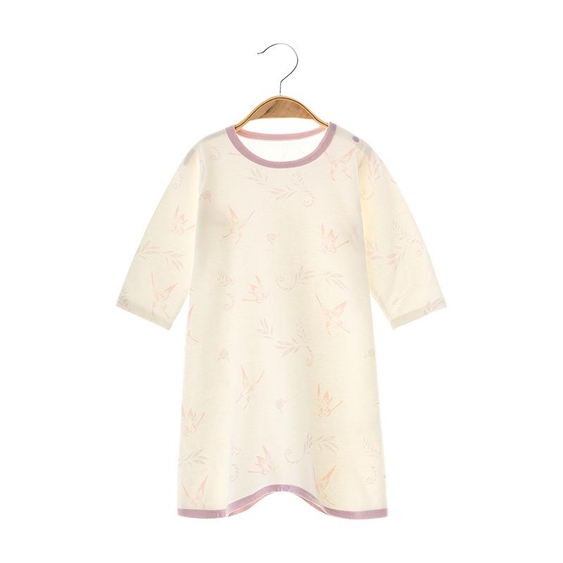 スリーパー ベビー 新生児 乳幼児 純綿 コットン 薄手 軽量 春夏 前開き 吸湿速乾 寝冷え防止 冷房対策 蹴り出し防止 幼児向け 子供用 通気性 肌に優しい 快適