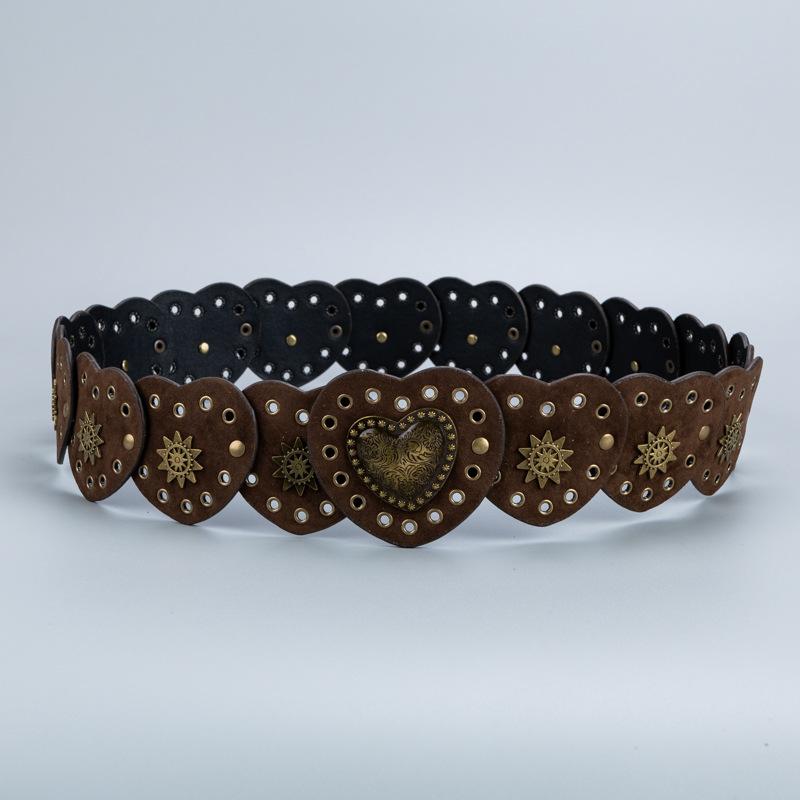 ベルト レディース 女性用 民族調 エスニック レトロ ヴィンテージ ウエスタン カウボーイ風 個性的 ハ..