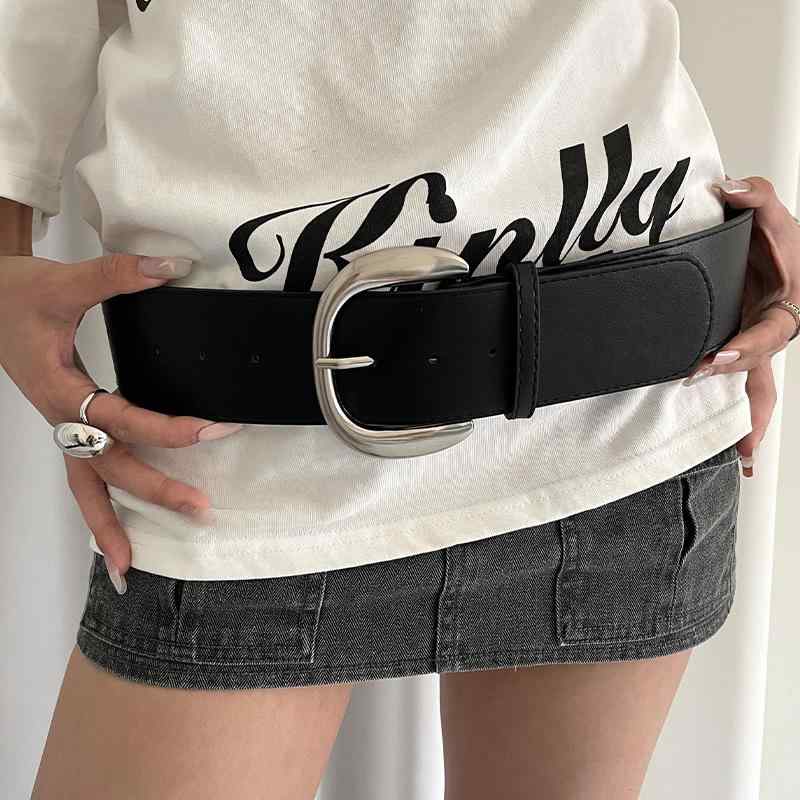 ベルト レディース 春夏 韓国風 レトロ 高級感 おしゃれ ウエストマーク ワイドベルト 太ベルト PUレザ..