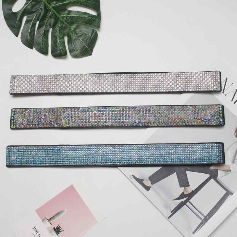 ベルト レディース 韓国風 キラキラ ラインストーン ワイド 幅広 ウエストマーク コルセット サッシュベルト ワンピース ドレス フォーマル カジュアル ファッション小物(x2)