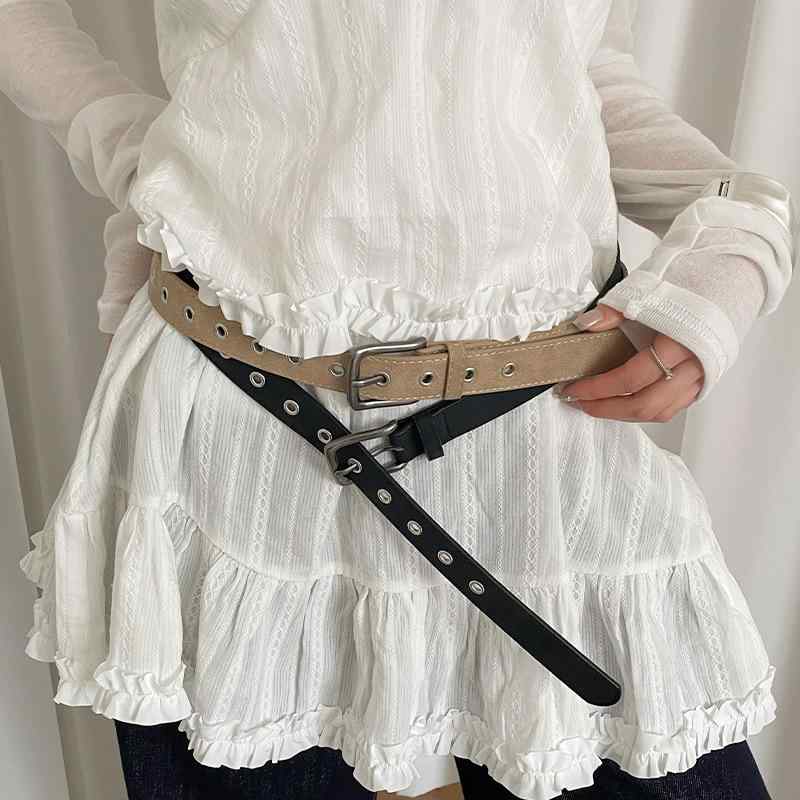 ベルト PUレザー マット質感 ピンバックル カーキ キャメル ブラック ブラウン ネイビー シンプル 個性..