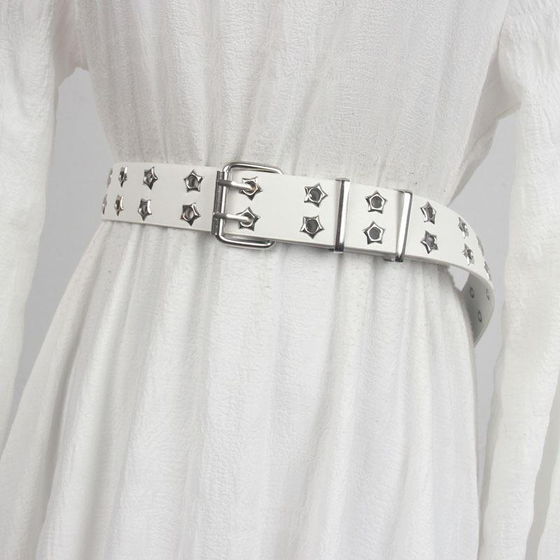 ベルト ユニセックス アメリカンレトロ ヴィンテージ デザイン性 個性的 スタッズ パンク スター メタ..