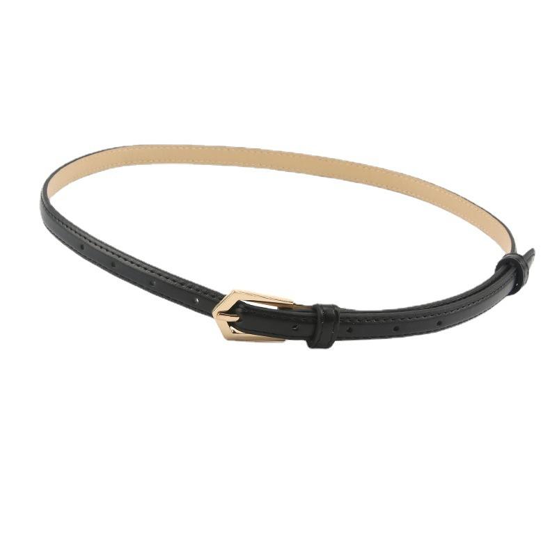 ベルト レディース 欧米風 幾何学デザイン ピン式 細身 フェイクレザー 合金 上品 ウエストマーク ワン..