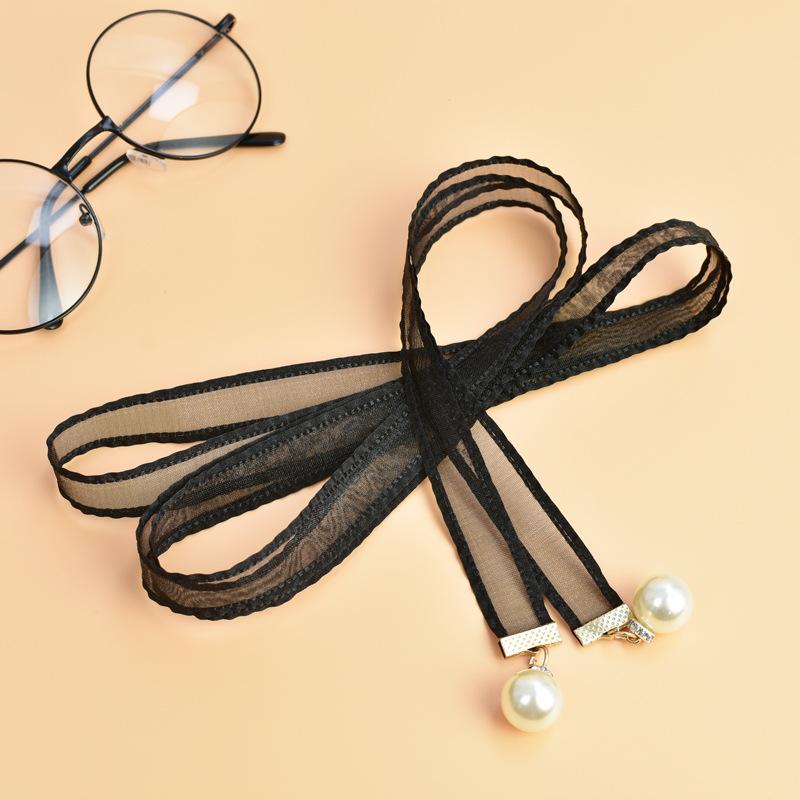 ベルト レディース 女性用 スウィート フェミニン かわいい 蝶結び リボン パール装飾 織りテープ 細身 スリム ロング ウエストマーク シアー 透け感 ワンピース スカート ドレス カジュアル おしゃれ きれいめ 万能 コーデ(x2)