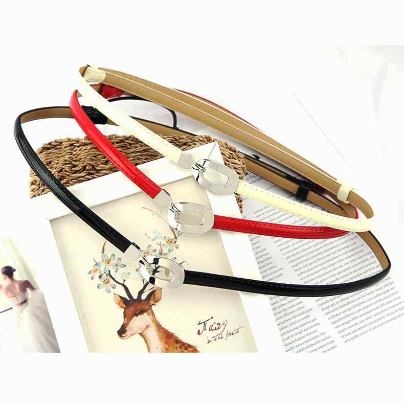 ベルト レディース スリム 細身 調節可能 フックバックル PUレザー 合皮 シンプル おしゃれ きれいめ ..