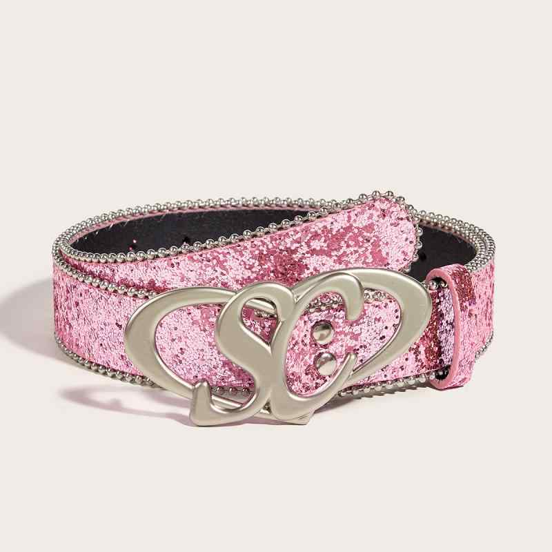 ベルト レディース スナップボタン PUレザー ゴールド スパンコール ウエストベルト きらきら 個性的 おしゃれ トレンド デニム カジュアルパンツ 春夏