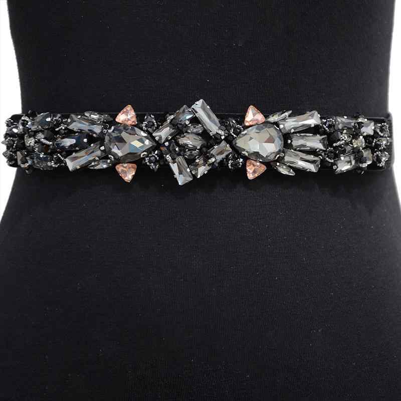 ベルト レディース 伸縮性 ゴムベルト 細ベルト ウエストベルト ラインストーン ビジュー装飾 カジュア..