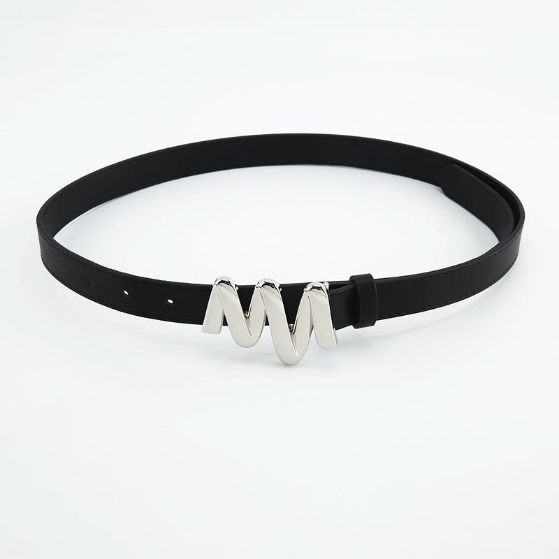 ベルト レディース 合皮 デニム カジュアル スムースバックル ピンなしバックル シンプル 万能 おしゃれ 韓国ファッション ウエストマーク