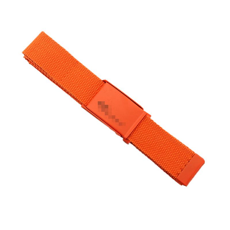 ベルト ユニセックス キャンバス ナイロン 編み込み 合金平滑バックル ファッション トレンド カジュアル 学生 通勤通学 ブラック グレー ベージュ カーキ レッド イエロー(x2)