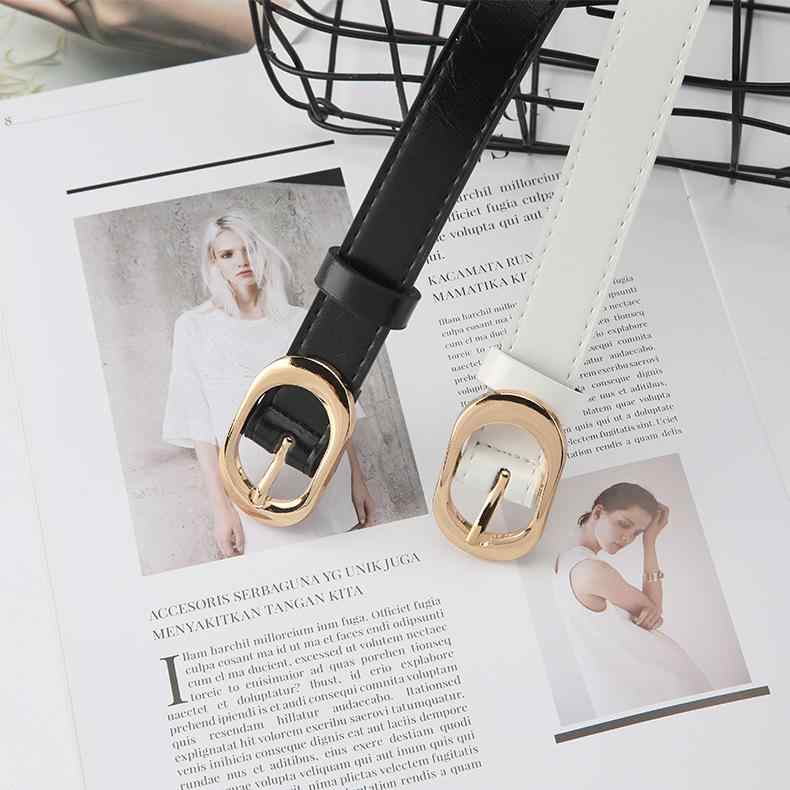 ベルト ユニセックス シンプル ピンバックル 細身 合皮 フェイクレザー ブラック ホワイト ロングシャ..