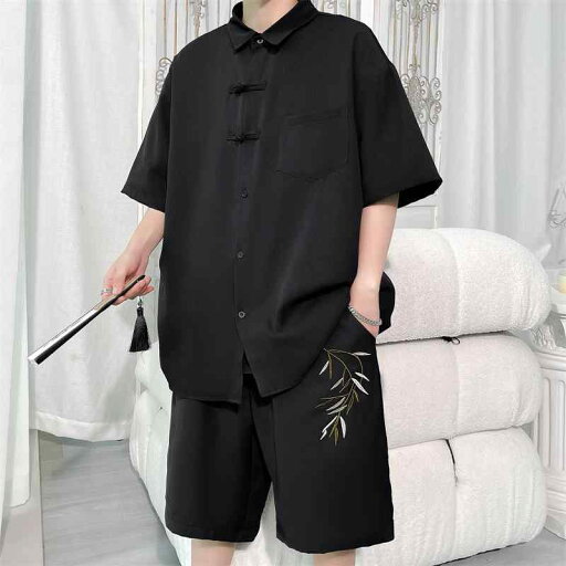 セットアップ メンズ 男性用 春夏 サマー ネオチャイナ風 チャイナボタン 刺繡 シャツ トップス 5分袖 半袖 ショートパンツ ハーフパンツ 5分丈 接触冷感 薄手 ポリエステル混紡 カジュアル 普段使い 部屋着 2点セット セットアップ メンズ 男性用 春夏 サマー ネオチャイナ風 チャイナボタン 刺繡 シャツ トップス 5分袖 半袖 ショートパンツ ハーフパンツ 5分丈 接触冷感 薄手 ポリエステル混紡 カジュアル 普段使い 部屋着 2点セット