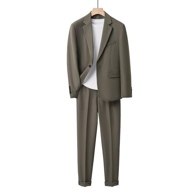 スーツ メンズ 男性用 春夏 ビジネス セットアップ ツーピース 2点セット フォーマル スリムフィット ..