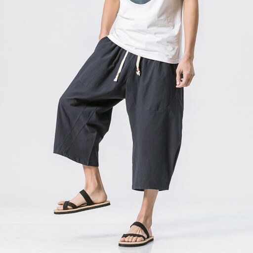 パンツ メンズ 夏用 綿麻 リネン 薄手 ゆったり ワイド サルエル 七分丈 レトロ 大きいサイズ 無地 中華風 カジュアル おしゃれ パンツ メンズ 夏用 綿麻 リネン 薄手 ゆったり ワイド サルエル 七分丈 レトロ 大きいサイズ 無地 中華風 カジュアル おしゃれ