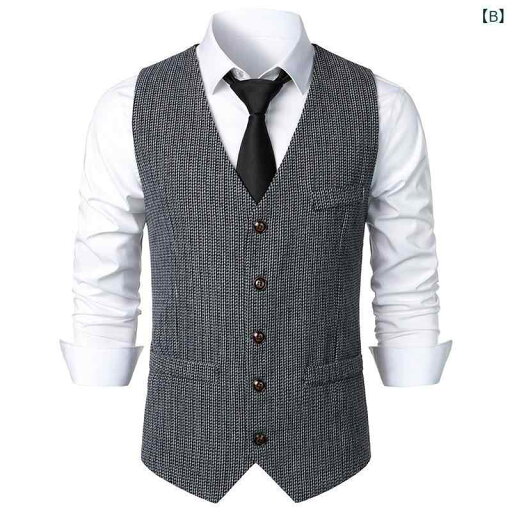 ベスト ジレ メンズ 男性用 秋冬 ストライプ柄 Vネック 前開き シングルボタン スリムフィット コットン 薄手 レトロ ヴィンテージ 中世風 クラシック カジュアル おしゃれ ファッション パッチポケット ダークグレー ブルー ブラウン