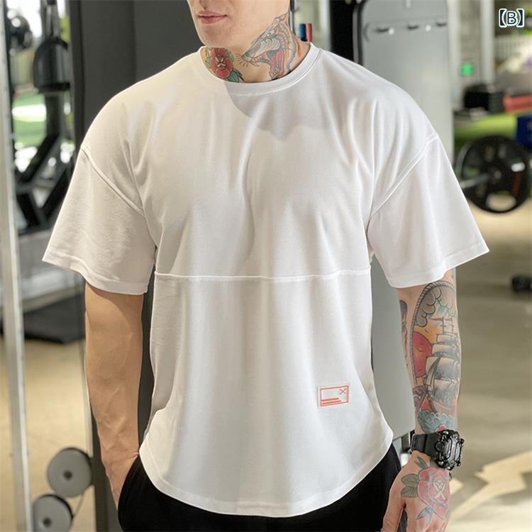 Tシャツ メンズ 半袖 ゆったり 速乾 夏 筋トレ トレーニング ジム フィットネス ス...