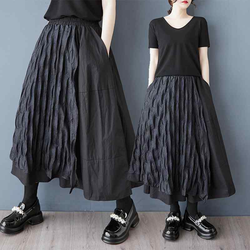 ボトムス レディース 大きいサイズ ゆったり 韓国風 九分丈 ワイド スカンツ シアー メッシュ ドレープ とろみ感 きれいめ オフィス カジュアル 通勤 春秋