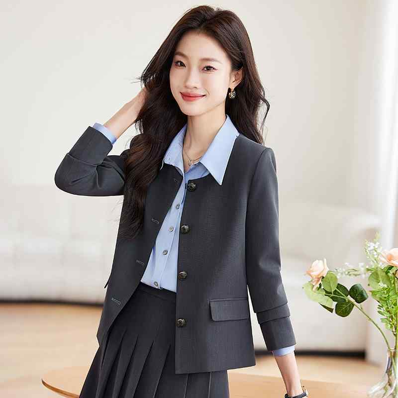 スーツ レディース 女性用 グレー セットアップ 低身長向け 小柄 オフィス ビジネス フォーマル 面接 ..