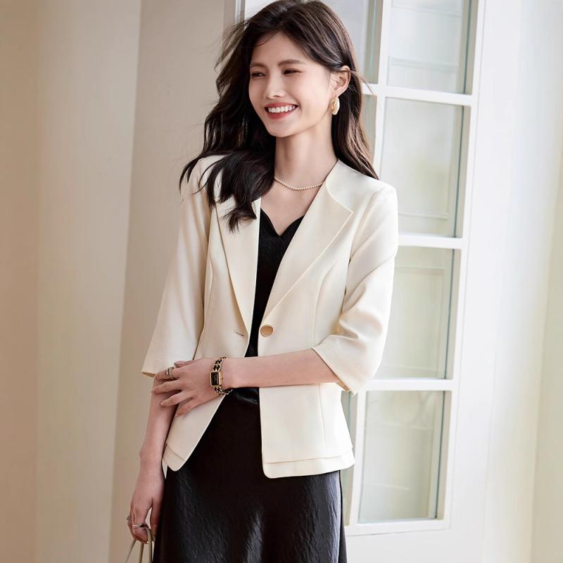 セットアップ レディース テーラードジャケット 七分袖 ワンピース ブラック 黒 高級感 上品 エレガント きれいめ 通勤 オフィス フォーマル お呼ばれ 春夏