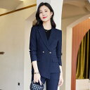 スーツ セットアップ レディース 女性用 ビジネス オフィス 通勤 フォーマル 上品 エレガント ストライプ柄 ジャケット パンツ ユニフォーム 制服 ポリエステル レーヨン 春秋