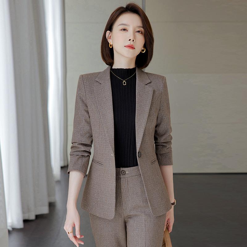 スーツ レディース セットアップ 女性用 ビジネス フォーマル オフィス 長袖 ジャケット パンツ スラックス 上品 エレガント 通年 ポリエステル 伸縮性 通勤 入学式 卒業式 面接