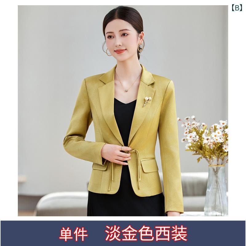 レディース ジャケット チャイナ風 モダンチャイナ チャイナボタン 通勤 オフィス カジュアル 万能 着回し 小柄 ショート丈 秋