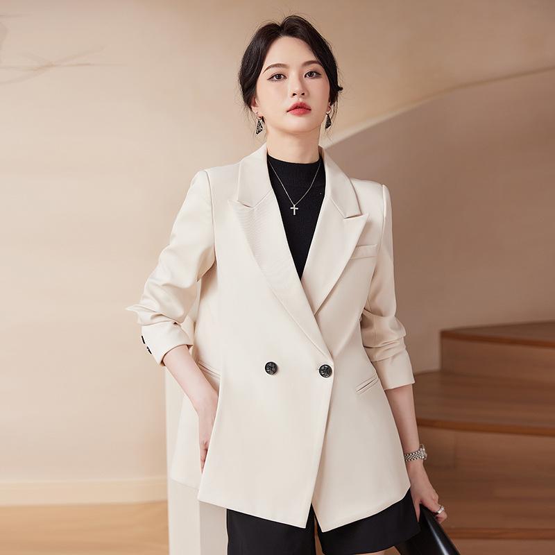 ジャケット レディース 白 オフホワイト 長袖 テーラードジャケット 小柄 細見え スリムフィット 無地 カジュアル オフィス 通勤 ビジネス 普段使い ポリエステル シワになりにくい 上着 秋冬