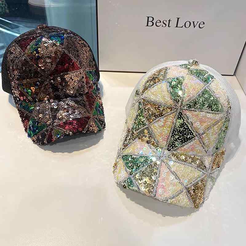 キャップ レディース 春夏 スパンコール 野球帽 おしゃれ カジュアル 日よけ UVカット 紫外線対策 サイ..