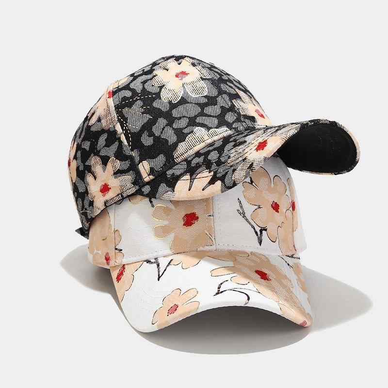 キャップ レディース 女性用 野球帽 梅の花柄 プリント 上品 エレガント カーブつば UVカット 通気性 ..