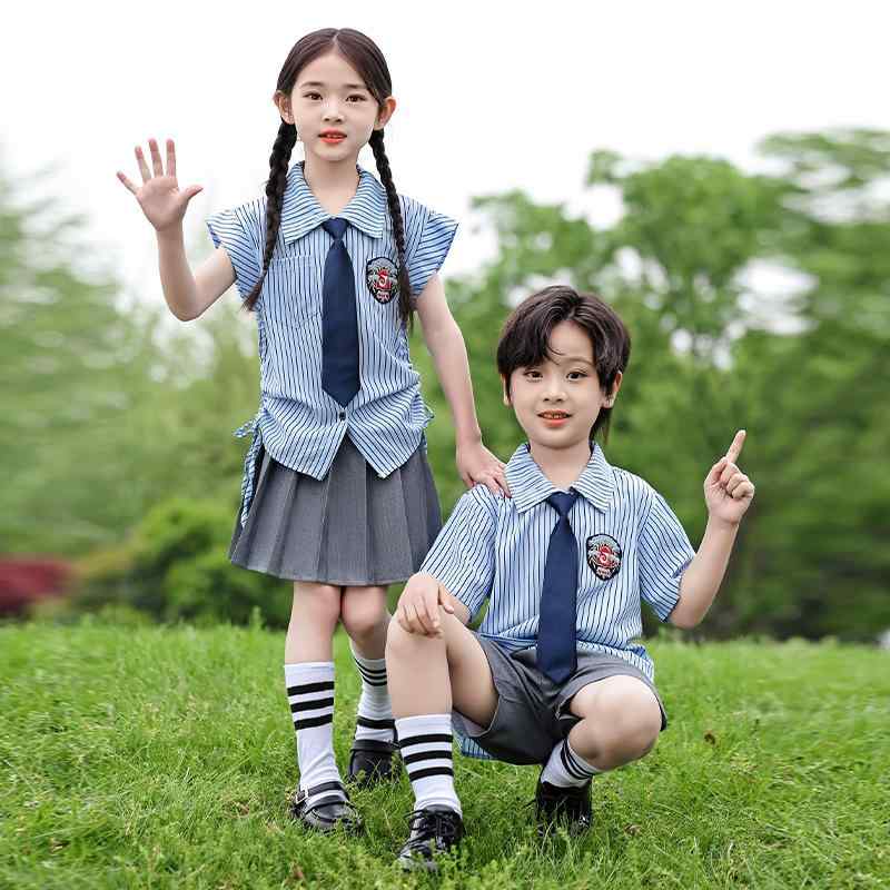 楽天way-ugoキッズフォーマル 制服 セットアップ 男女兼用 学生 子供 男の子 女の子 半袖 シャツ ネクタイ プリーツスカート 学院風 スクールスタイル 発表会 卒園式 入学式 卒業式 通学 舞台衣装 春夏 綿混