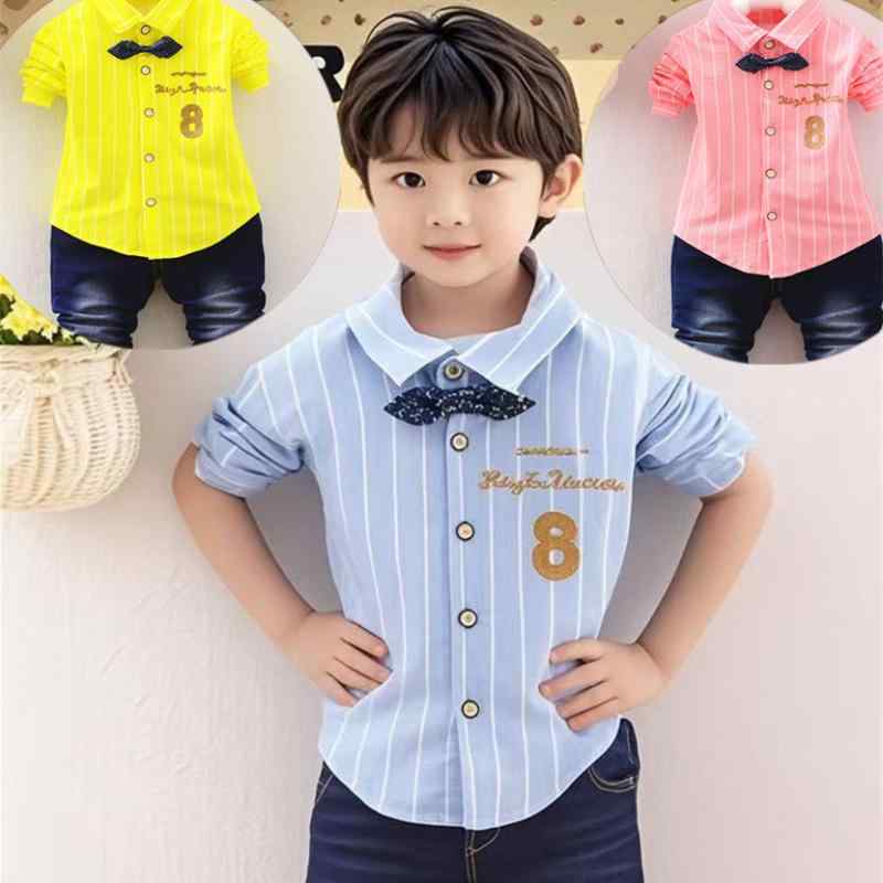 ベビー セットアップ 男の子 韓国風 春秋 シャツ デニムパンツ ロングパンツ コットン 上下セット 安全基準Aクラス デニムブルー デニムピンク デニムイエロー
