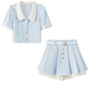セットアップ 女の子 キッズ トップス 長袖 スカート ティアードスカート 2点セット かわいい スポーティー カジュアル おしゃれ 春夏 ポリエステル ピンク ブルー