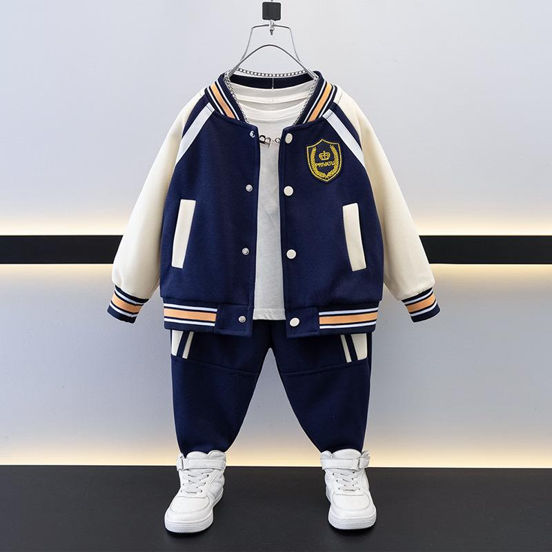 キッズ 男の子 ベビー 野球ウェア セットアップ 韓国風 韓流ファッション 長袖 長ズボン コットン 綿 ..