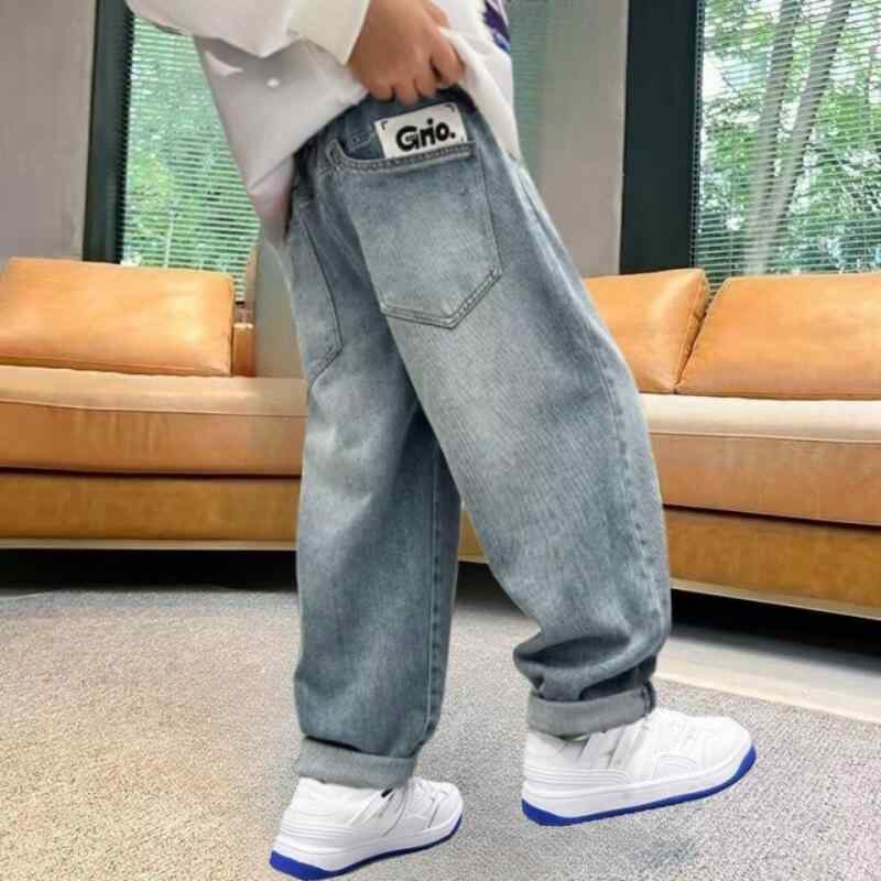 デニムパンツ 男の子 キッズ ジュニア 中大童 春秋 カジュアル 普段使い おしゃれ かっこいい クール ..