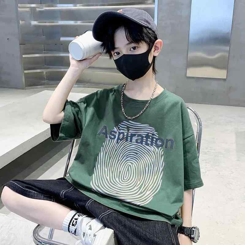 Tシャツ 男の子 ジュニア ボーイズ 夏 半袖 綿100% コットン 吸湿速乾 クルーネック 丸首 プリント イラスト カートゥーン柄 普段着 通学 カジュアル ストリート おしゃれ かわいい