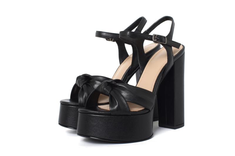 サンダル レディース 女性用 ラウンドトゥ 厚底 プラットフォーム 高ヒール 太ヒール チャンキーヒール..