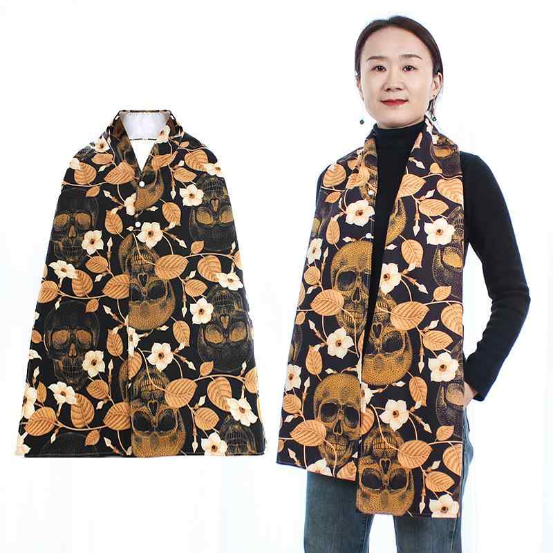 食事用エプロン 高齢者 介護用 食事介助用 大人用 防水 防汚 撥水加工 ポリエステル 洗濯可能 速乾性 花柄 総柄 おしゃれ 男女兼用