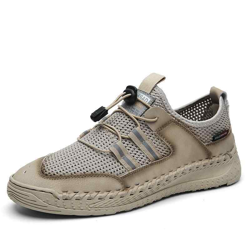 楽天way-ugoシューズ メンズ ローファー 大きいサイズ ビッグサイズ スリッポン 本革 レザー 手作り ハンドメイド メッシュ切り替え 通気性 蒸れない 耐摩耗性 ラバーソール アウトドア レジャー ウォーキング 防滑 ラウンドトゥ 平底 カジュアル