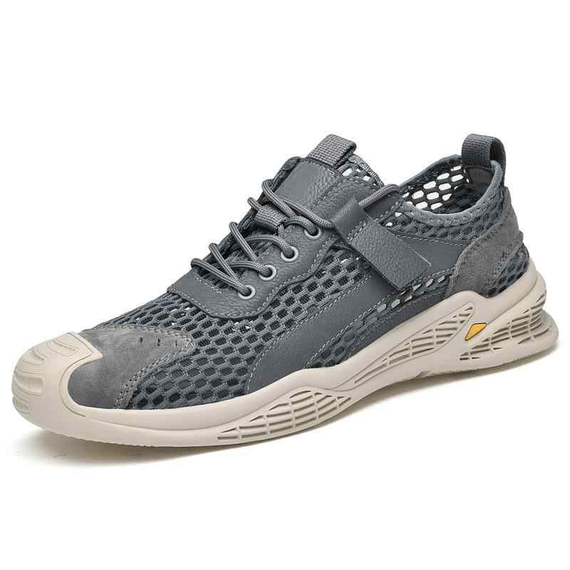 楽天way-ugoスニーカー メンズ 男性用 春夏秋 通気性 メッシュ スポーツ カジュアル ワーク ソフトソール 滑り止め アウトドア ウォーキング 本革 ラバーソール 耐摩耗 快適 フラットヒール ローカット