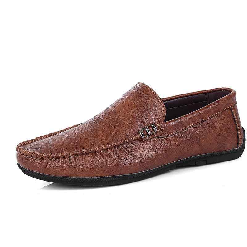 モカシン メンズ ドライビングシューズ スリッポン 革靴 型押しデザイン 合成皮革 カジュアル おしゃれ..