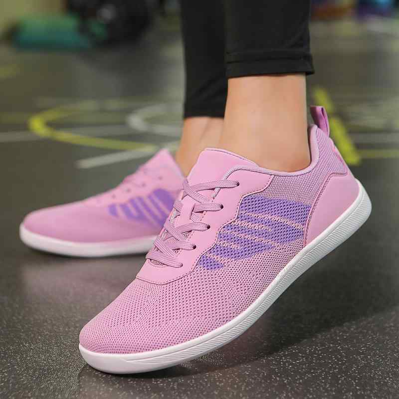 シューズ メンズ レディース 男女兼用 幅広 フライニット 快適 ウォーキング ジム 室内履き カジュアル ベアフット 裸足感覚 扁平足対応 通気 軽量 滑り止め 耐摩耗 ブラック ピンク パープル ブルー グリーン