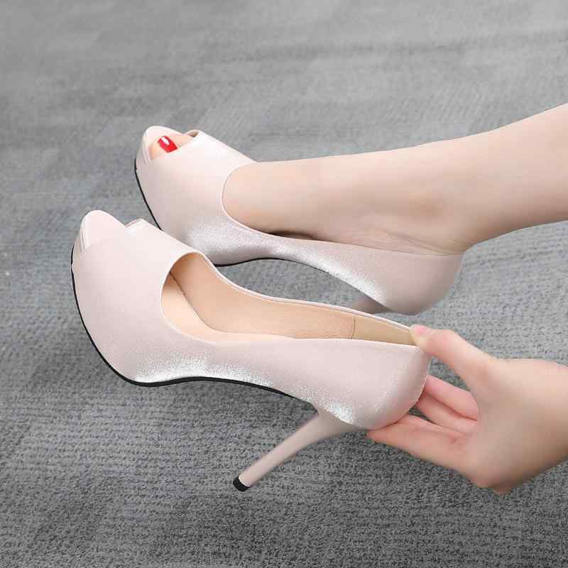 パンプス レディース ハイヒール オープントゥ ストーム ピンヒール スエード セクシー ナイトシーン パーティー イベント キャバ 普段使い デイリー ブラック ベージュ ラバーソール フェイクレザー