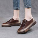 フラットシューズ レディース スリッポン パンプス 本革 牛革 ウォッシュドレザー ソフトソール フラットソール レトロ エスニック ラウンドトゥ 配色切り替え...