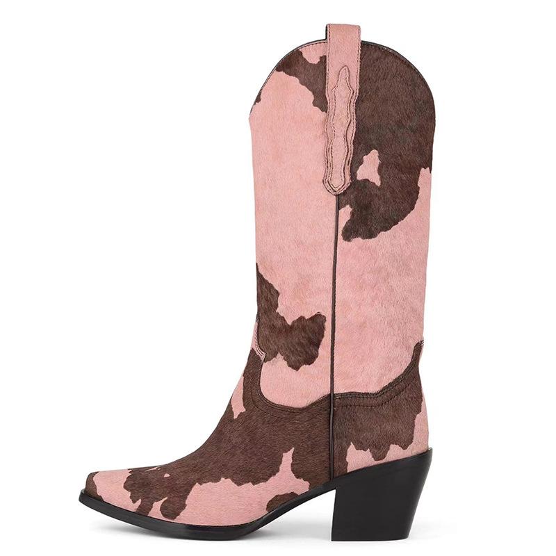 ブーツ レディース チェルシーブーツ ショートブーツ ポインテッドトゥ ミドルヒール 太ヒール チャン..