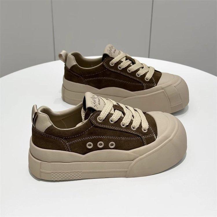 スニーカー レディース 厚底 白 ホワイト カジュアル スポーツ 運動靴 シューズ PUレザー ゴム底 ラウンドトゥ レースアップ プラットフォーム 普段使い 春夏 デザイン 個性的