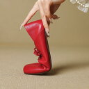 パンプス レディース カーフスキン 牛革 フレンチ レトロ クラシック ラウンドトゥ 丸いつま先 メリージェーン クロスストラップ 太ヒール チャンキーヒール ...