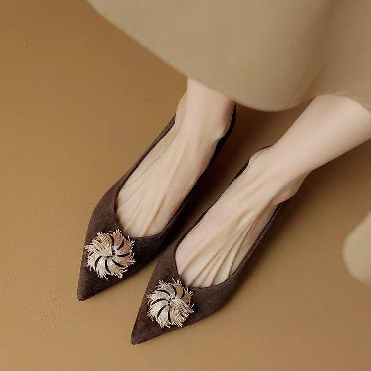 パンプス レディース フレンチスタイル エレガント ソフトレザー スエード調 ポインテッドトゥ 細ヒール ハイヒール オフィス ビジネス 通勤 春夏 カジュアル...