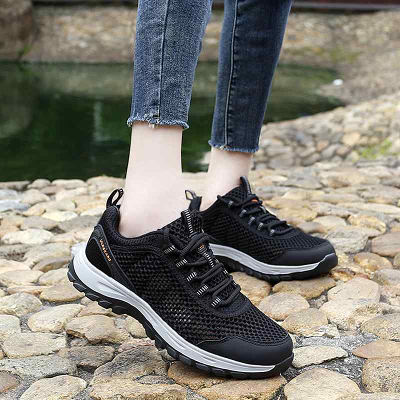 楽天way-ugoスニーカー 男女兼用 春夏 アウトドア ウォーキング トレッキング メッシュアッパー 通気性 滑り止め 耐摩耗 厚底 無地 カジュアル 旅行 レースアップ 普段使い 多用途