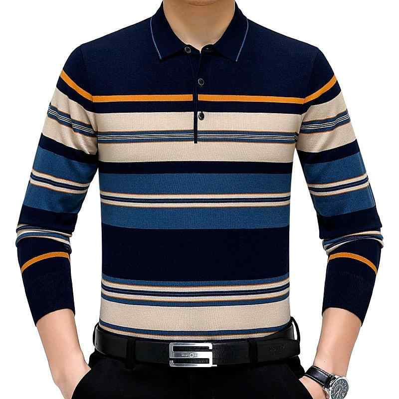 ポロシャツ メンズ 男性用 ミドルエイジ カシミヤ 長袖 ゆったり ルーズフィット 襟付き イージーケア 形態安定 通気性 カジュアル ビジネス 通勤 普段使い ストレートシルエット 高級感 春秋 レイクブルー チャコールグレー